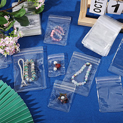 110個入り、5種類のPVC製プラスチック製再封可能保存袋  長方形  透明  7~12.8x4.9~8.9x0.15~0.2cm  片側の厚さ：4.7ミル（0.12mm）&nbsp;ABAG-GL0001-15