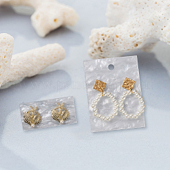 8Pcs 4 Styles Acrylic Earring Stud Display Cards&nbsp;CDIS-NB0001-40