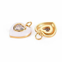 Brass Enamel Pendants&nbsp;KK-T013-15G-NF