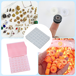2Pcs Polypropylene(PP) Grid Bead Containers&nbsp;CON-DJ0001-27