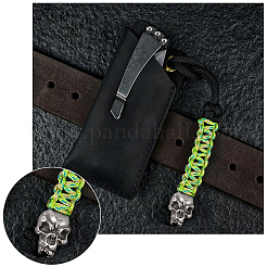 4Pcs 2 Colors Outdoor EDC Tool Brass Parachute Rope European Beads&nbsp;KK-NB0003-63