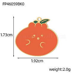 304 Stainless Steel Enamel Pendants&nbsp;STAS-OY013-75G