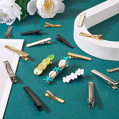 120 個 12 スタイル鉄アリゲーターヘアクリップパーツ  ミックスカラー  64~57x8~11x8~10mm  10個/スタイル&nbsp;PHAR-TA0001-08