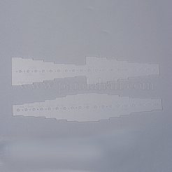 PVCプラスチックベルト穴テンプレート  レザークラフトベルトパンチングテンプレートDIYセット  透明  195~195.5x38~40x0.9~1mm&nbsp;TOOL-WH0121-04