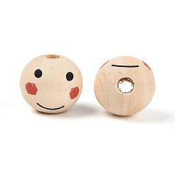 Printed Schima Wood Beads&nbsp;WOOD-T033-02D