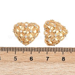 Brass Micro Pave Cubic Zirconia Pendants&nbsp;KK-H081-03G