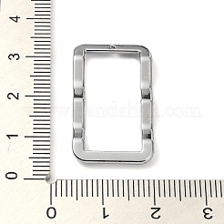 ラックメッキ合金ペンダント  長方形  プラチナ  29.5x16x3mm  穴：0.8mm&nbsp;PALLOY-K023-13P