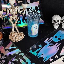 3 Sheets 3 Styles Halloween Laser PVC Waterproof Car Stickers&nbsp;DIY-GF0007-24