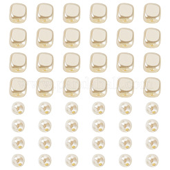 50個 2スタイル電気メッキシェルパールビーズ  ナゲットとポテト  モカシン  3.5~7.5x3.5~8.5x3~6.5mm  穴：1mm&nbsp;BSHE-TA0001-17