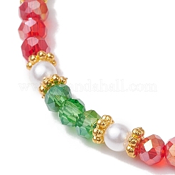 5Pcs 5 Styles Electroplate Glass Beaded Stretch Bracelet Sets&nbsp;BJEW-JB10381