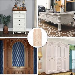 Natural Solid Wood Carved Onlay Applique Craft&nbsp;WOOD-FH0001-10