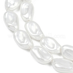 Electroplate Porcelain Imitation Pearl Beads Strands&nbsp;BSHE-Z009-01A