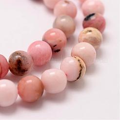 ラウンド天然のピンクオパールビーズ連売り  4mm  穴：1mm  約90個/連  15.75インチ&nbsp;G-K071-4mm