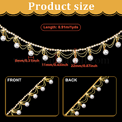 1 Yard Brass Rhinestone Cup Chains&nbsp;CHC-WH0002-04G