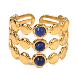 Natural Lapis Lazuli Finger Rings&nbsp;RJEW-Q822-44G-01