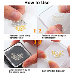 9シート9スタイルのフェスティバル＆動物＆単語模様PVCプラスチックスタンプ  DIYスクラップブッキング用  装飾的なフォトアルバム  カード作り  スタンプシート  混合模様  16x11x0.3cm  1枚/スタイル&nbsp;DIY-GL0002-68
