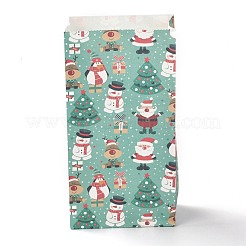 クリスマステーマ長方形紙袋  ハンドルなし  ギフト＆フードパッケージ用  雪だるま模様  12x7.5x23cm&nbsp;CARB-G006-01G