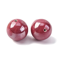 手作り樹脂粘土ビーズ  ラウンド  レッド  28.5mm  穴：2.2mm&nbsp;PORC-K005-01C-05
