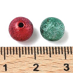 スプレープリントアクリルビーズ  マットなスタイル  ラウンド  ミックスカラー  8mm  穴：2mm&nbsp;X-ACRP-Q018-8mm-M