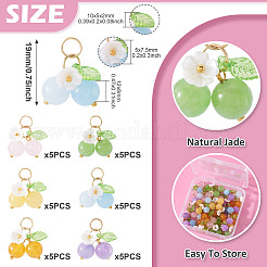 30Pcs 6 Colors Natural Malaysia Jade & White Jade & Topaz Jade & Green Jade & Yellow Jade Pendants&nbsp;PALLOY-TA00290