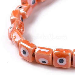 Handmade Porcelain Ceramic Beads Strands&nbsp;LAMP-B021-06K