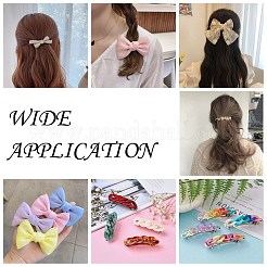 ヘアアクセサリー炭素鋼ヘア髪留め発見  熱収縮チューブ付き  ステンレス鋼色  80x17x9mm&nbsp;X-PHAR-C009-01P-02