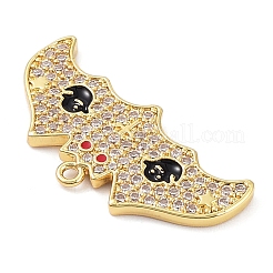 Rack Plating Brass Cubic Zirconia Pendants&nbsp;KK-D031-09G-02