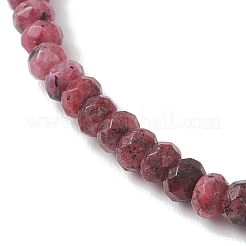 Dyed Natural Malaysia Jade Rondelle Beads Stretch Bracelets for Women&nbsp;BJEW-JB13042-03