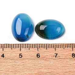 染め楕円形の天然な青瑪瑙のカボション  18x13x6mm&nbsp;G-K020-18x13mm-08