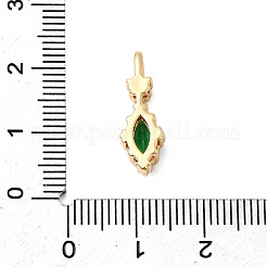 Brass Micro Pave Cubic Zirconia Pendants&nbsp;KK-F916-18G-03
