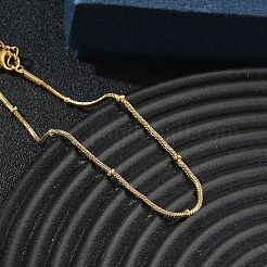 304 Stainless Steel Rondelle Round Snake Chain Bracelets&nbsp;SA-CBA2696-18G