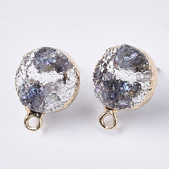 Druzy Resin Stud Earring Loops&nbsp;LS-RESI-S383-028A