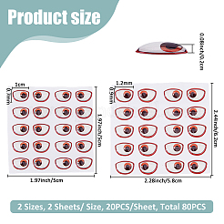 2 Bags 2 Styles Resin Self-adhesive Stickers&nbsp;DIY-FH0009-77