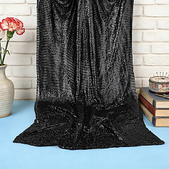 アルミビーズトリムメッシュリボンロール  DIYジュエリークラフト作成用  ブラック  450x1500x2mm&nbsp;DIY-WH0750-413B