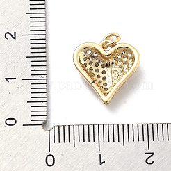 Rack Plating Brass with Cubic Zirconia Pendants&nbsp;KK-Q017-25G