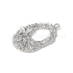 Brass Micro Pave Cubic Zirconia Pendants&nbsp;KK-P290-52P-01