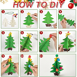 1 Bag Unfinished Wooden Christmas Trees&nbsp;WOOD-GA0002-01