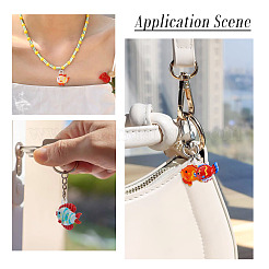 5Pcs 5 Colors Handmade Lampwork Pendants&nbsp;LAMP-TA0002-67A
