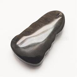 Natural Golden Sheen Obsidian Pendants&nbsp;G-G660-14