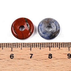 天然石と合成石のミックスドーナツチャーム  染めと染めの混合  12~13.5x3~4mm  穴：2~3mm&nbsp;G-N344-38A
