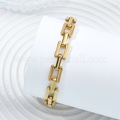 304 Stainless Steel Rectangle Link Chains Bracelets for Unisex&nbsp;BJEW-JB13794