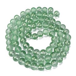Frosted Transparent Glass Bead Strands&nbsp;GLAA-P065-10mm-04
