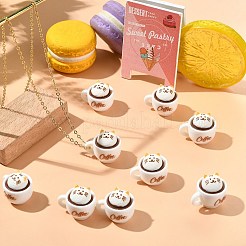 30Pcs Resin Coffee & Cat Shape Model Ornaments&nbsp;DIY-CJ0003-27