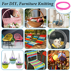 Plastic Rattan Wicker Strips&nbsp;DIY-WH0816-132E