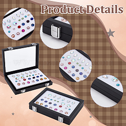 Rectangle PU Leather Loose Diamond Presentation Boxes with Sponge Inside&nbsp;CON-WH0089-31