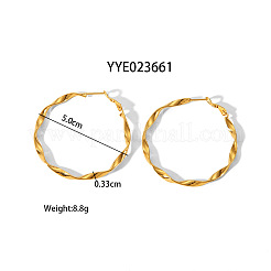Fashionable 304 Stainless Steel Twist Circle Hoop Earrings&nbsp;AQ2048