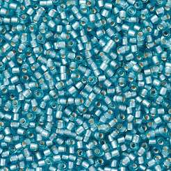 TOHOラウンドシードビーズ  日本製シードビーズ  （23f）シルバーの裏地付きフロストアクアマリン  11/0  2.2mm  穴：0.8mm  約1110PCS /ボトル  10 G /ボトル&nbsp;SEED-JPTR11-0023F
