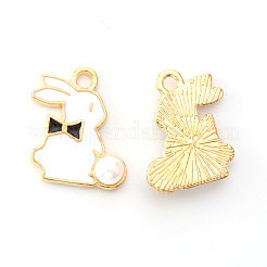 Light Gold Plated Alloy Enamel Pendants&nbsp;ENAM-R136-23C