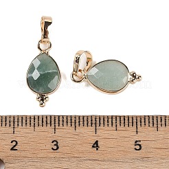 Natural Green Aventurine Faceted Pendans&nbsp;KK-L218-004G-06