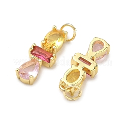 Brass Micro Pave Cubic Zirconia Pendants&nbsp;KK-H259-12B-G01